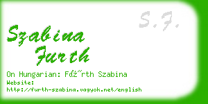 szabina furth business card